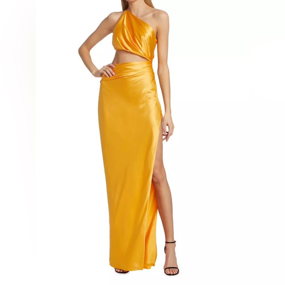 NWT The Sei Silk Cut-Out Gown in Yolk Size 10 - Picture 1 of 7